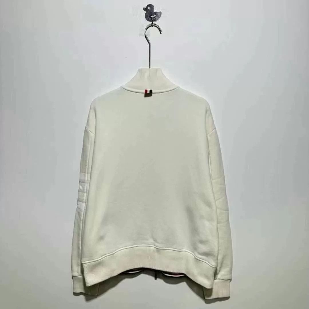 Thom Browne thom browne beige zip jacket with stripes Size US M / EU 48-50 / 2 - 4 Thumbnail
