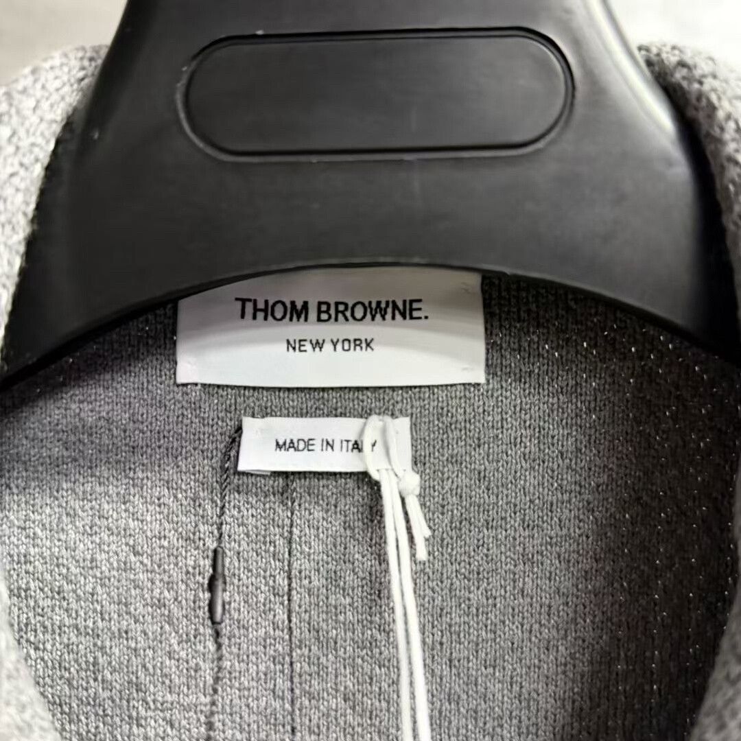 Thom Browne thom browne gray striped arm band jacket Size US S / EU 44-46 / 1 - 2 Thumbnail