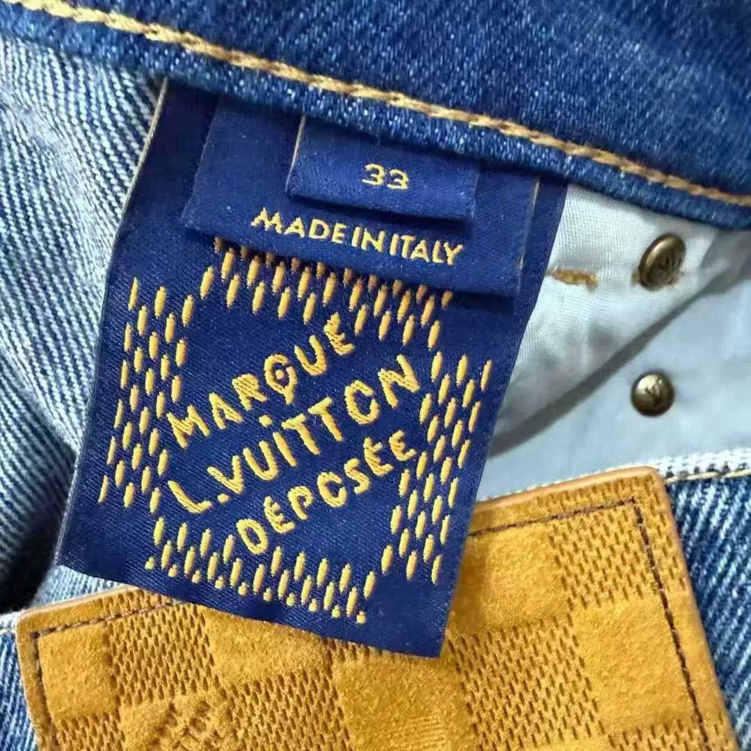 Louis Vuitton Louis Vuitton Wash Leather Logo Denim Pants Size US 33 - 4 Thumbnail