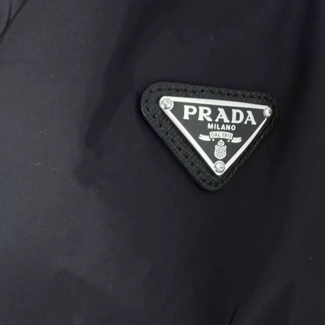 Prada prada black hooded zip-up cotton jacket Size US M / EU 48-50 / 2 - 4 Thumbnail