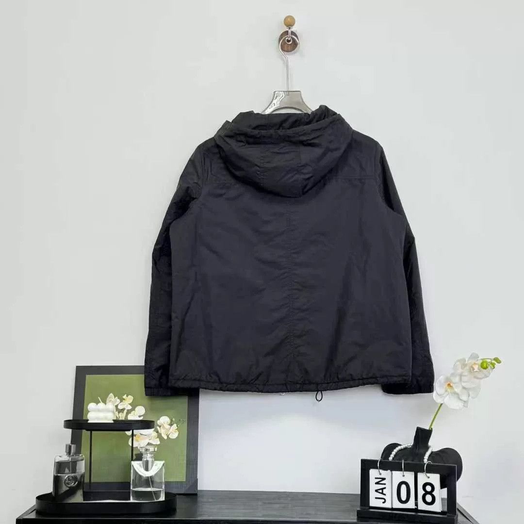 Prada prada black hooded zip-up cotton jacket Size US M / EU 48-50 / 2 - 3 Thumbnail