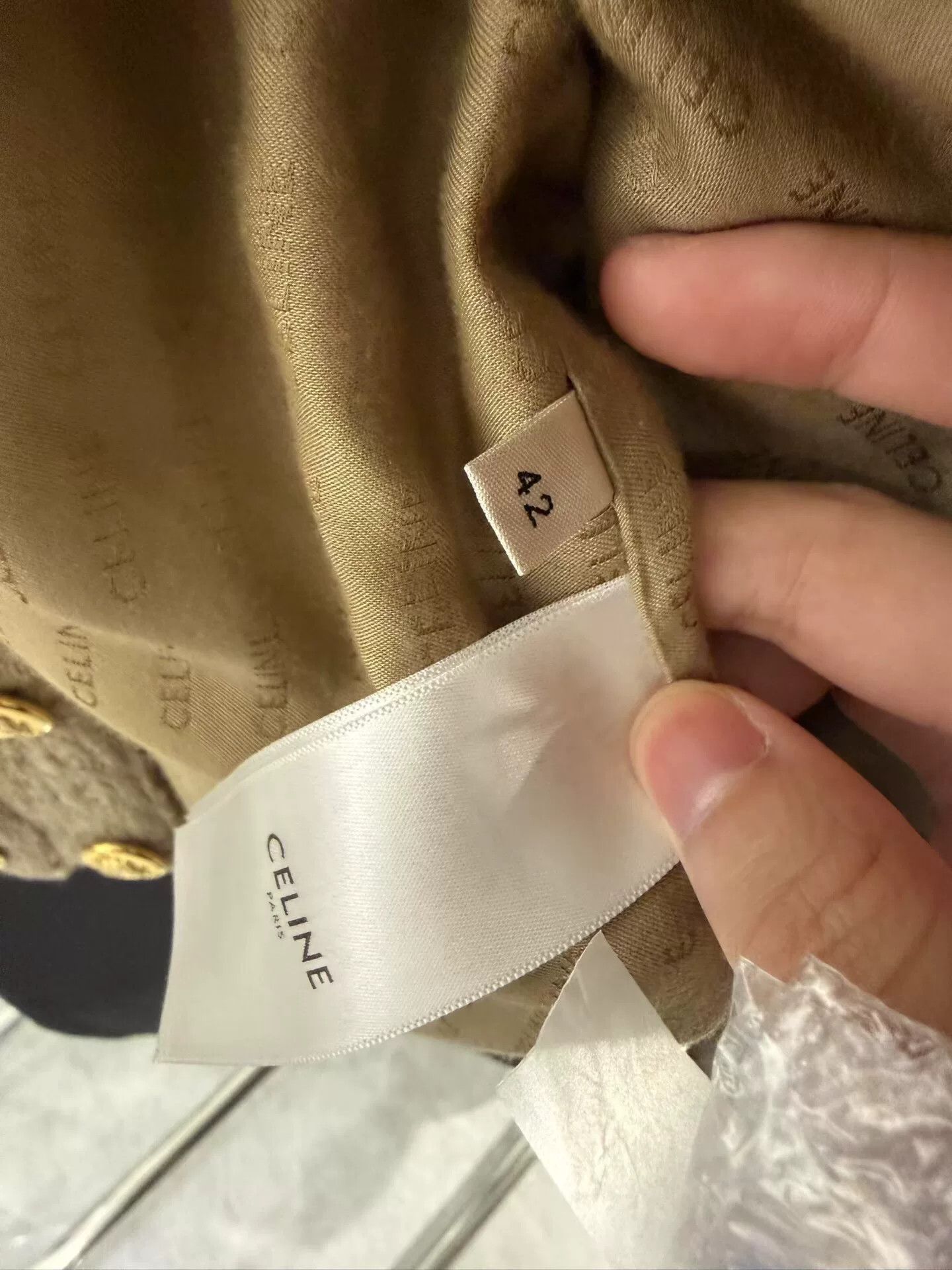 Celine celine classic double-breasted wool short jacket Size L / US 10 / IT 46 - 3 Thumbnail