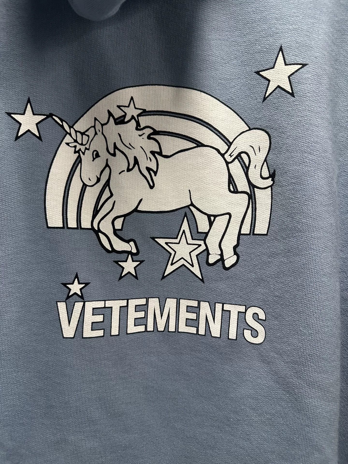 Vetements Blue Unicorn Unisex Sweatshirt Size XS / US 0-2 / IT 36-38 - 3 Thumbnail