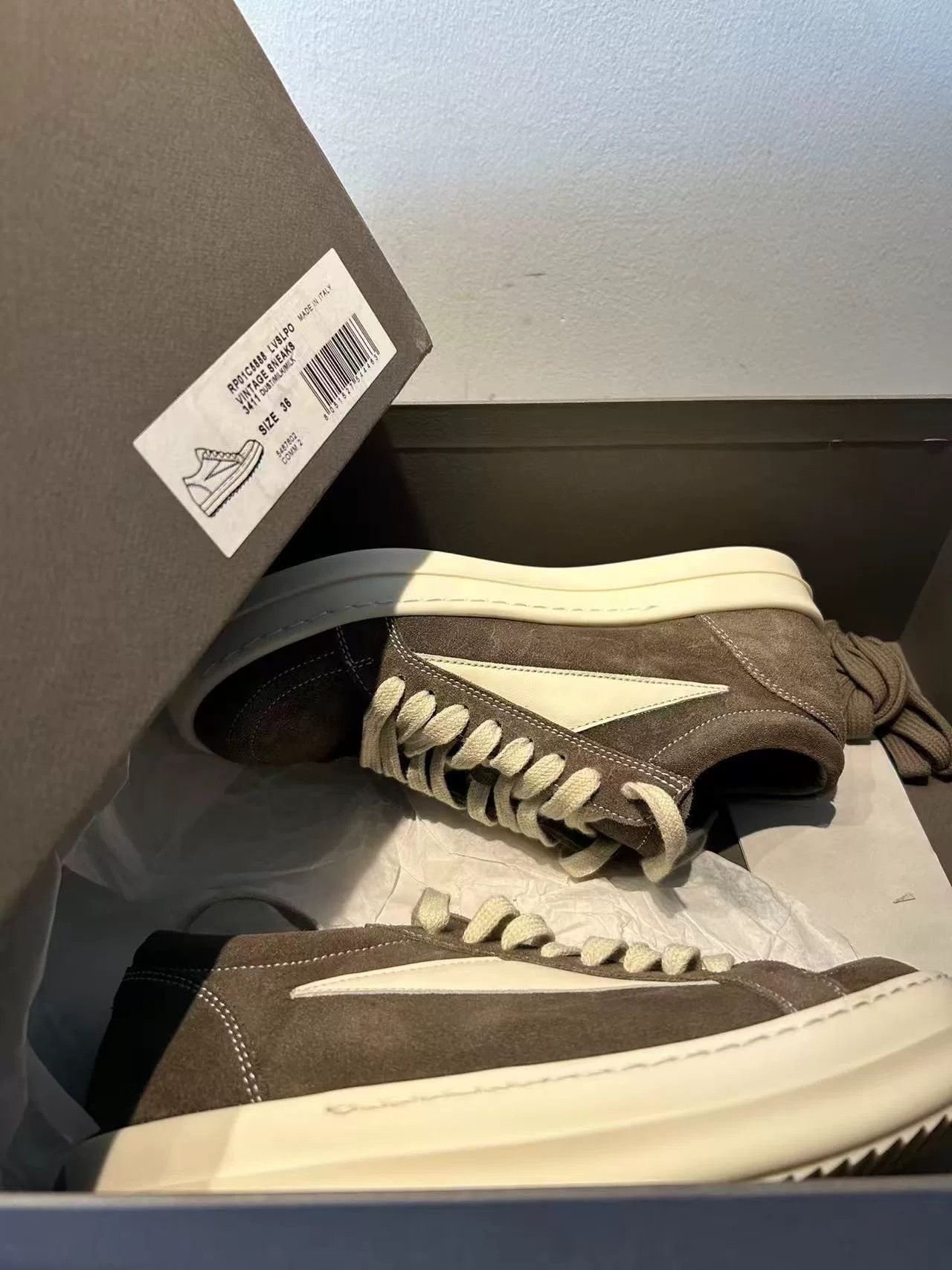 Rick Owens Rick Owens Brown Suede Sneakers Size 36 Size US 5.5 / EU 38 - 7 Thumbnail