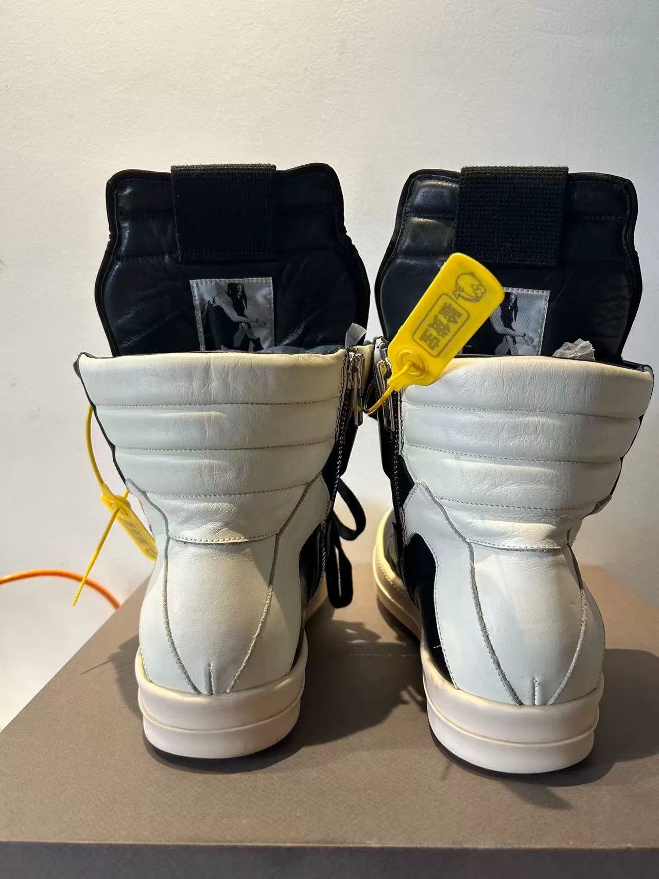 Rick Owens Rick Owens Leather High-Top Sneakers Size US 10.5 / EU 43-44 - 4 Thumbnail