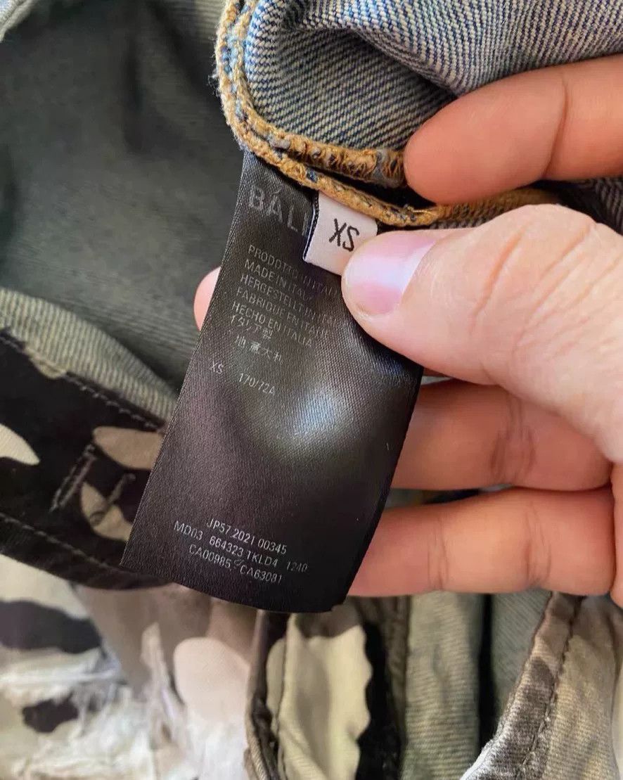 Balenciaga Balenciaga Camo Layered Denim Shorts Size US 26 / EU 42 - 4 Thumbnail