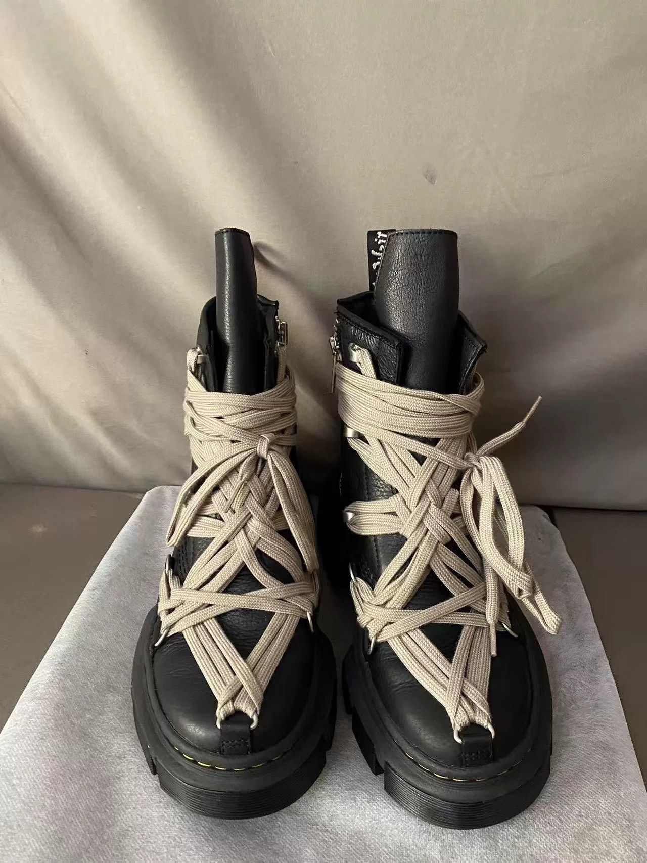 Rick Owens Rick Owens x Dr. Martens Black Boots Size US 5 / EU 37 - 2 Thumbnail