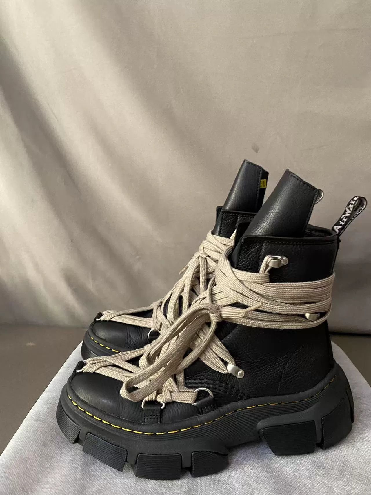 Rick Owens Rick Owens x Dr. Martens Black Boots Size US 5 / EU 37 - 4 Thumbnail