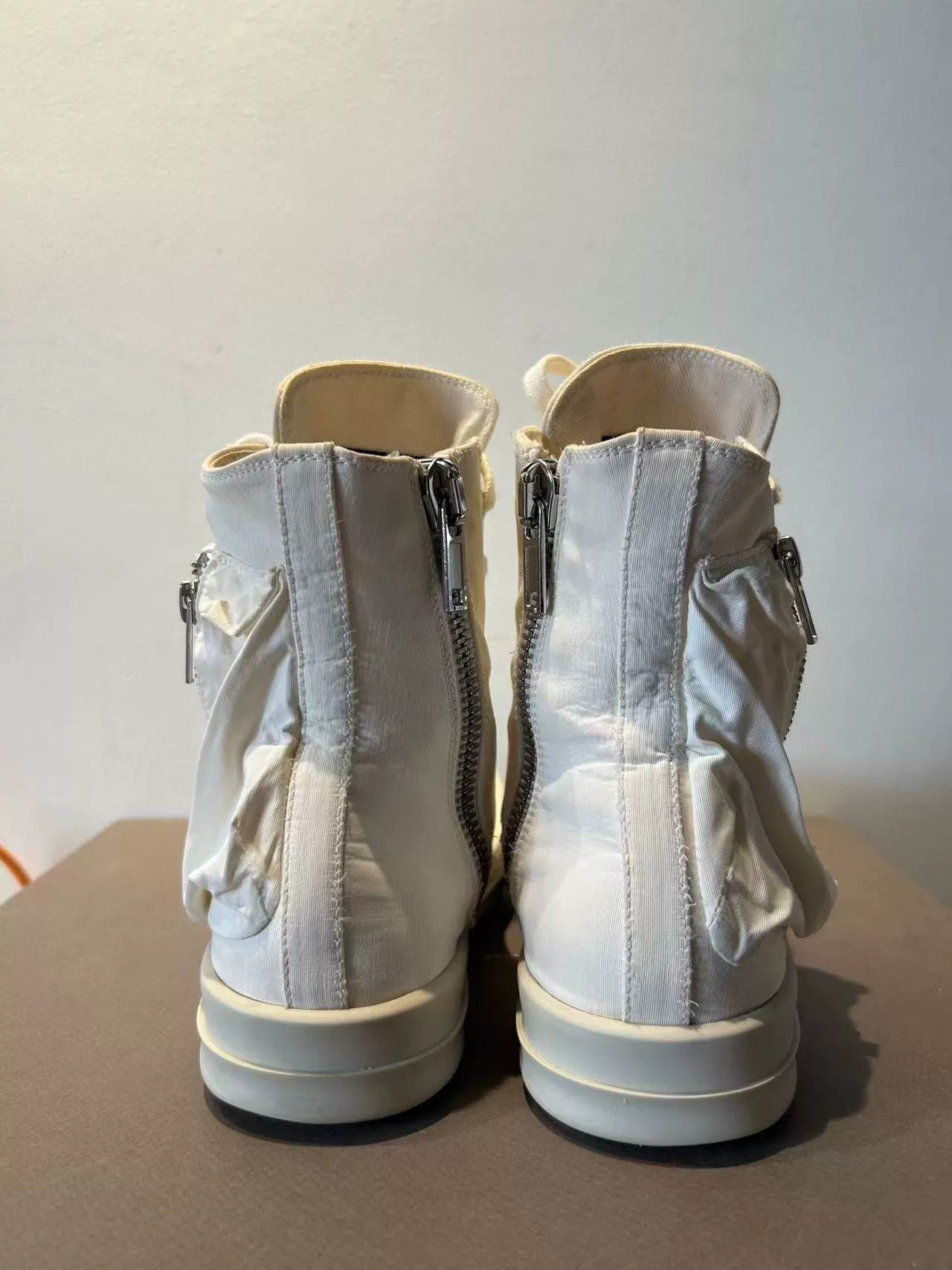 Rick Owens Rick Owens White High-Top Sneakers Size US 6 / EU 39 - 4 Thumbnail