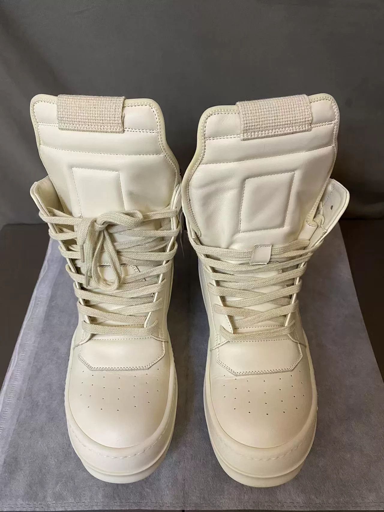 Rick Owens Rick Owens White Leather Sneakers Size 38.5 Size US 5.5 / EU 38 - 3 Thumbnail