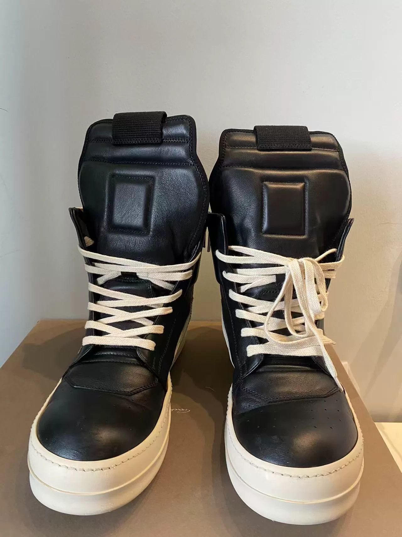 Rick Owens Rick Owens Black and White Leather Sneakers Size US 9 / EU 42 - 3 Thumbnail