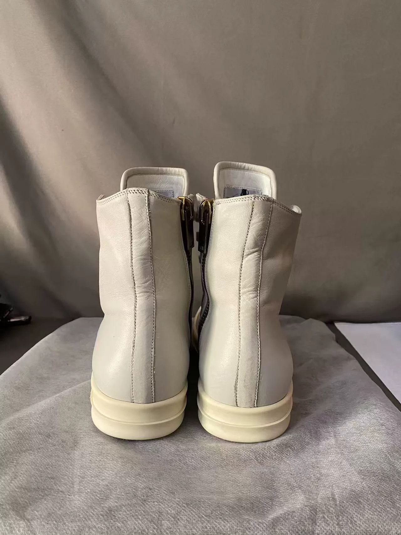 Rick Owens Rick Owens High-Top Leather Sneakers Size US 7 / IT 37 - 4 Thumbnail
