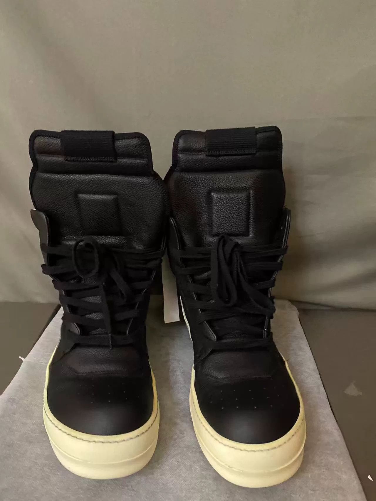 Rick Owens Rick Owens Black Leather Sneakers Size US 10.5 / EU 43-44 - 2 Thumbnail