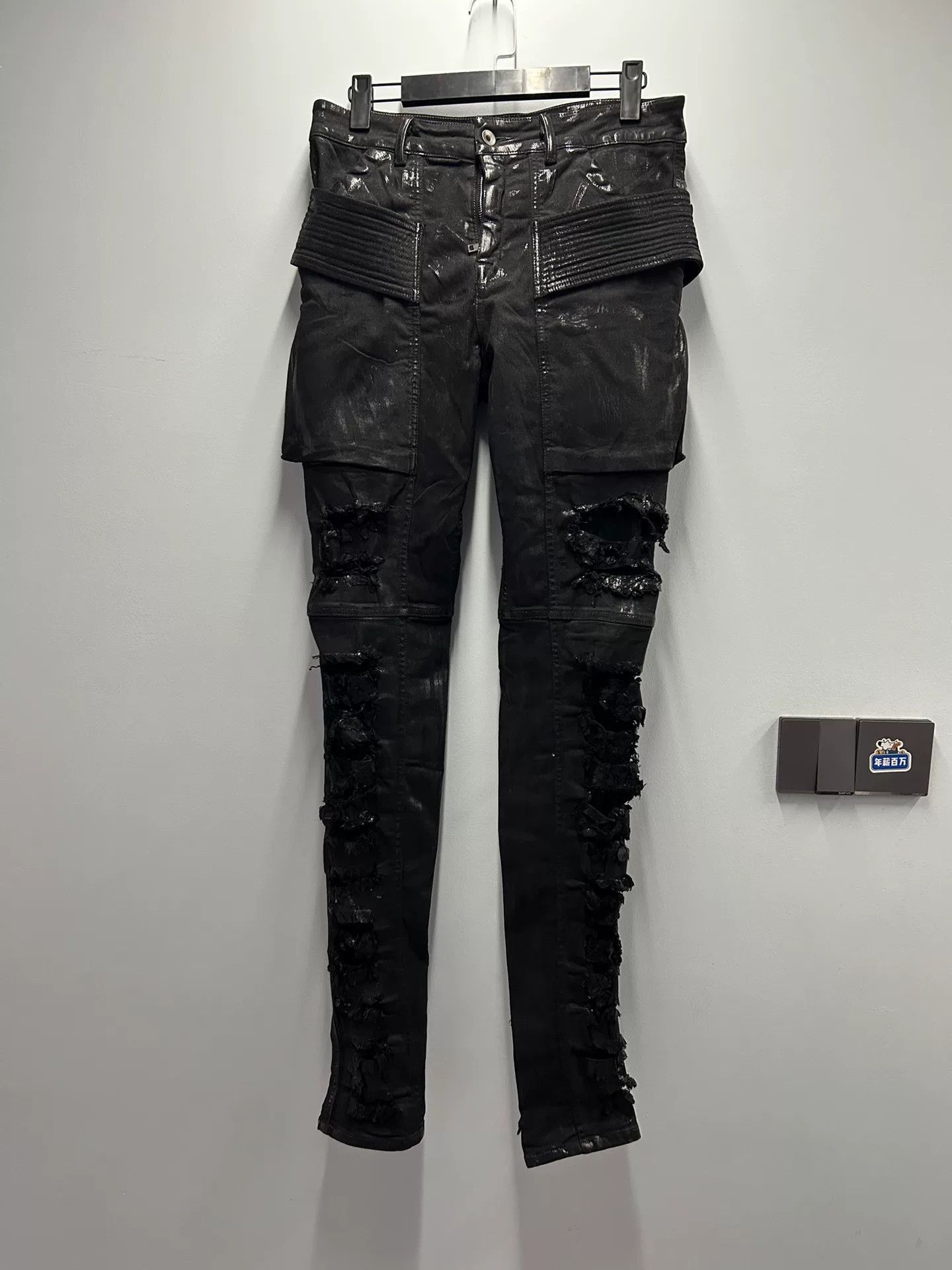 Rick Owens Drkshdw Rick Owens Drkshdw Black Distressed Denim Pants Size US 29 - 2 Thumbnail