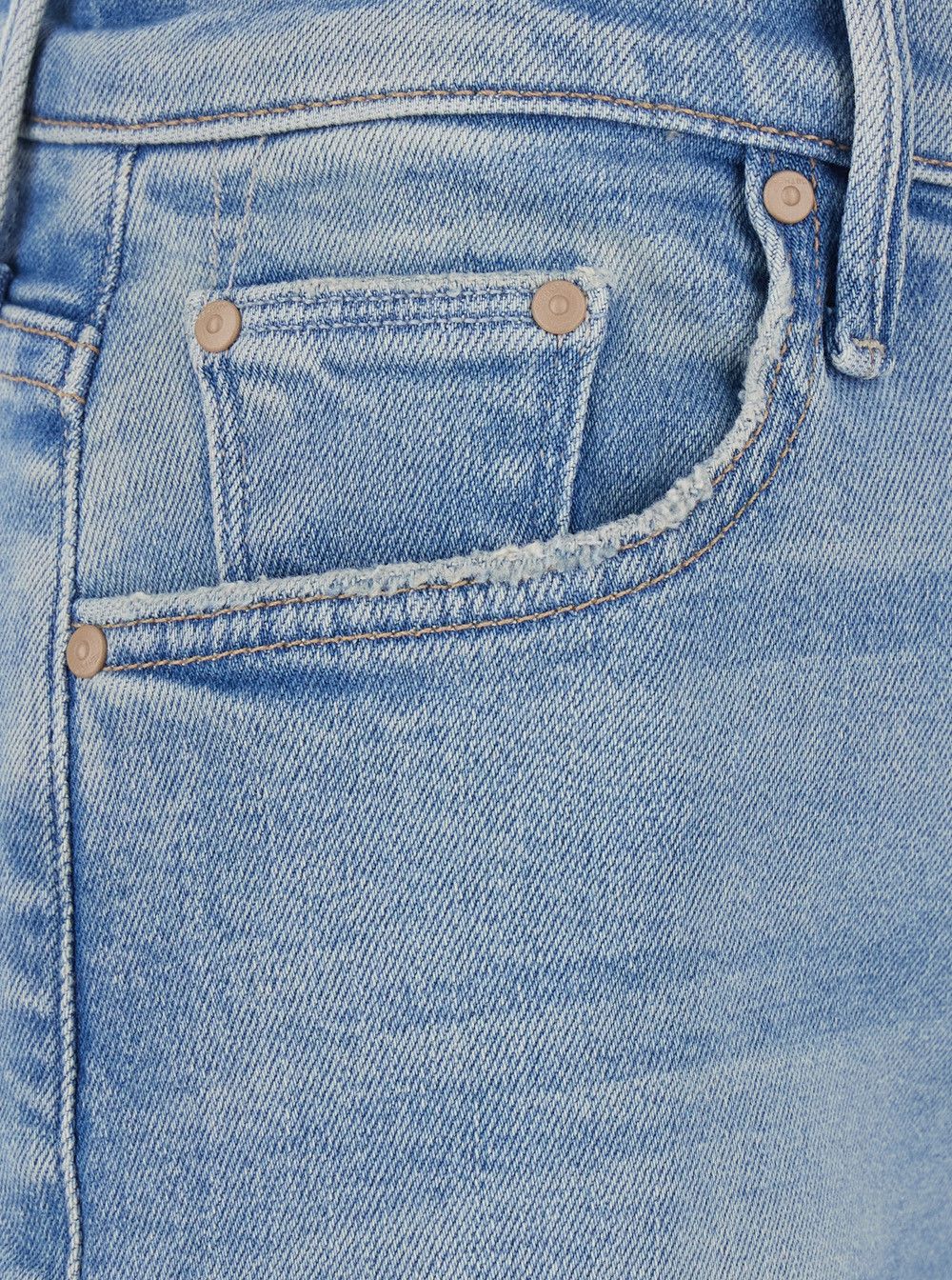 MOTHER 'The Mid Rise Mavin Sneak' Light Blue Jeans with Belt Loops and Logo Embroidery on the Rear in Denim Woman Size 26" / US 2 / IT 38 - 3 Thumbnail