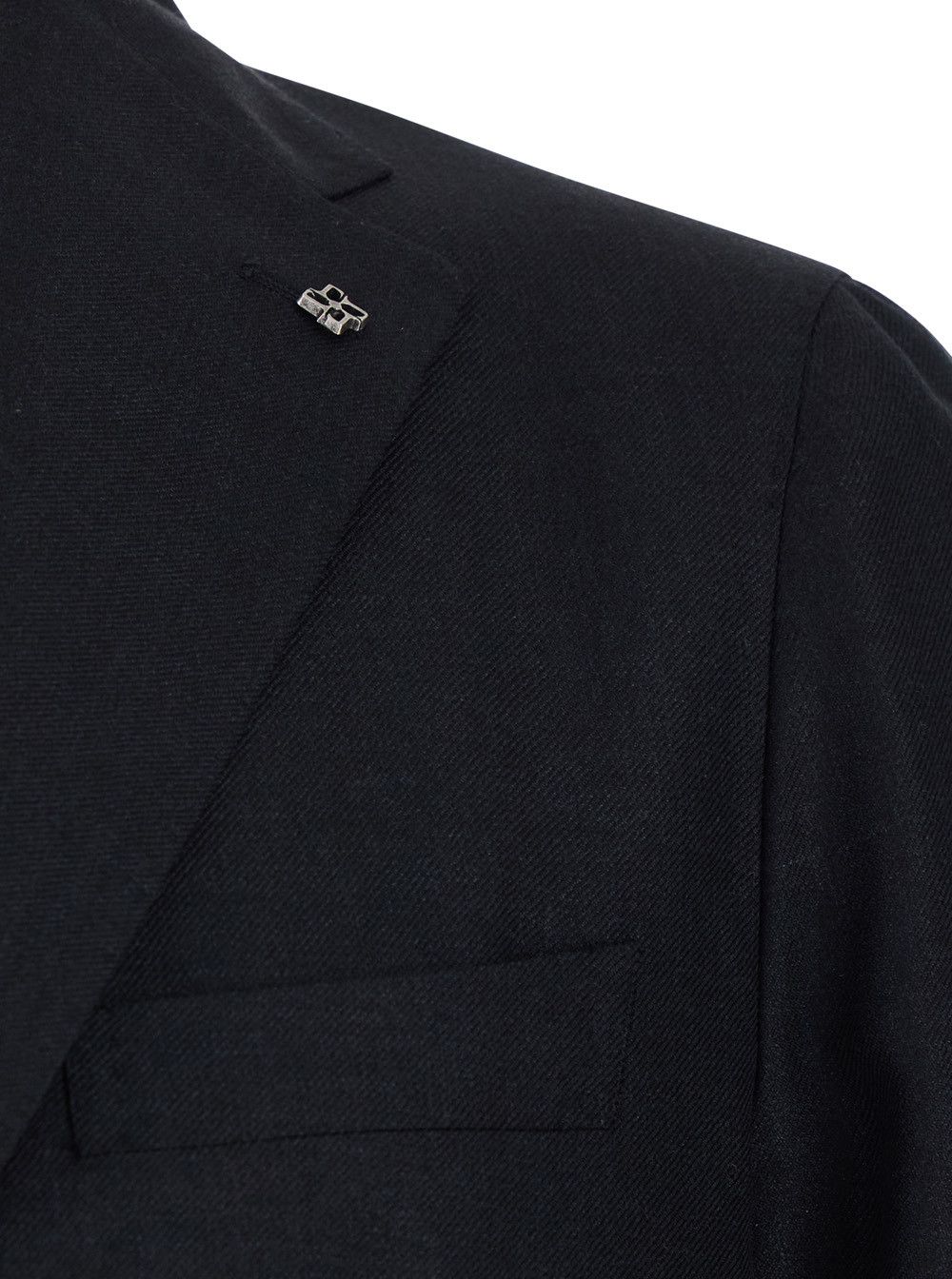 Tagliatore Blue Single-breasted 'Montecarlo' Jacket with Front Closure in Blend of Wool and Silk Men Size US M / EU 48-50 / 2 - 3 Thumbnail