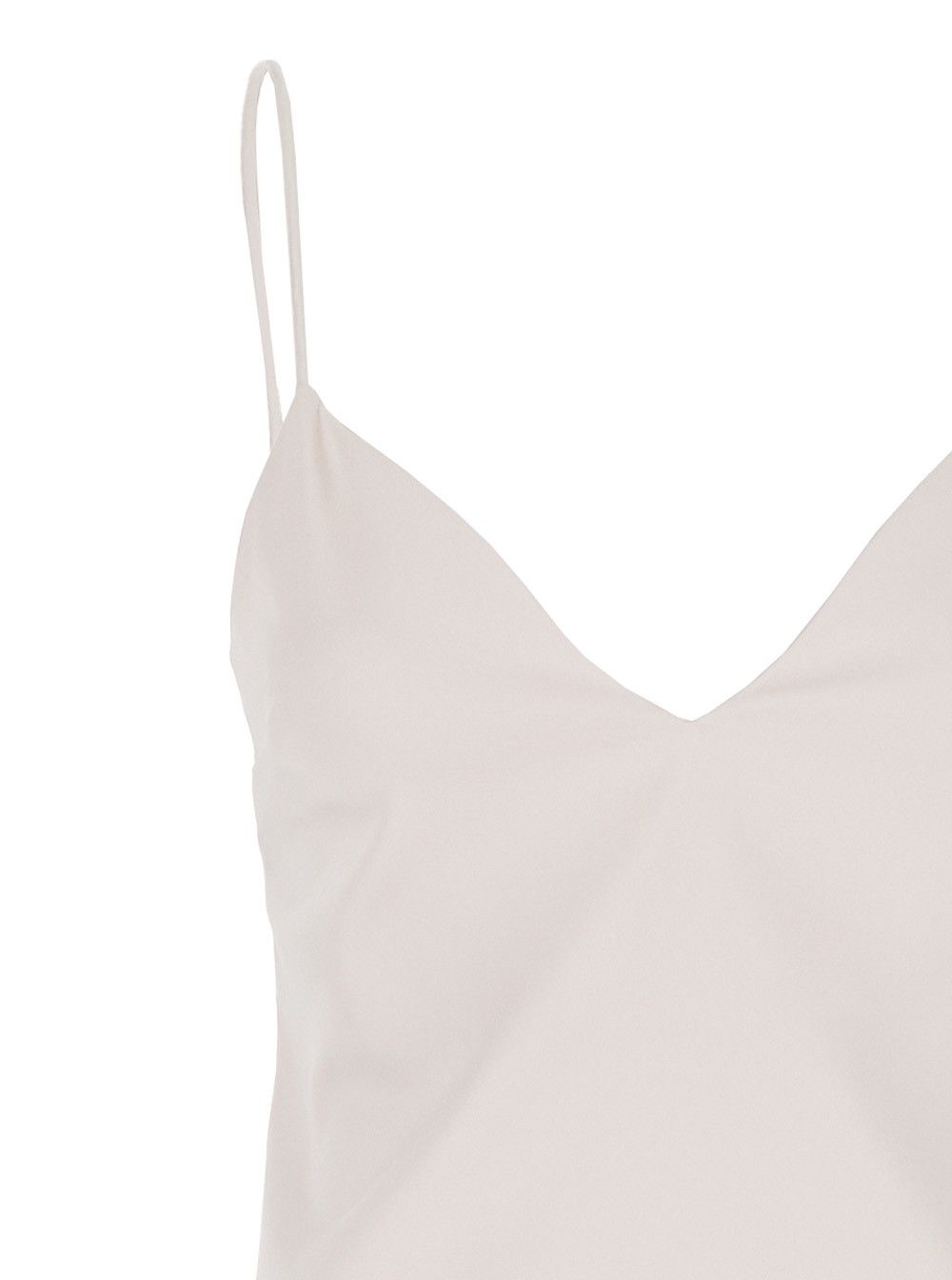 TWINSET Long Sleeveless Dress with V-Neck and Single Vent at the Back in Pink Fabric for Women Size M / US 6-8 / IT 42-44 - 3 Thumbnail