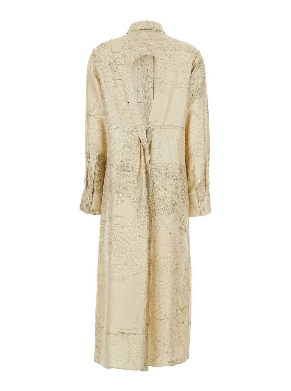 Rohe Dress with Cut-Out on the Back and All-Over Print in White Silk for Women Size M / US 6-8 / IT 42-44 - 2 Thumbnail