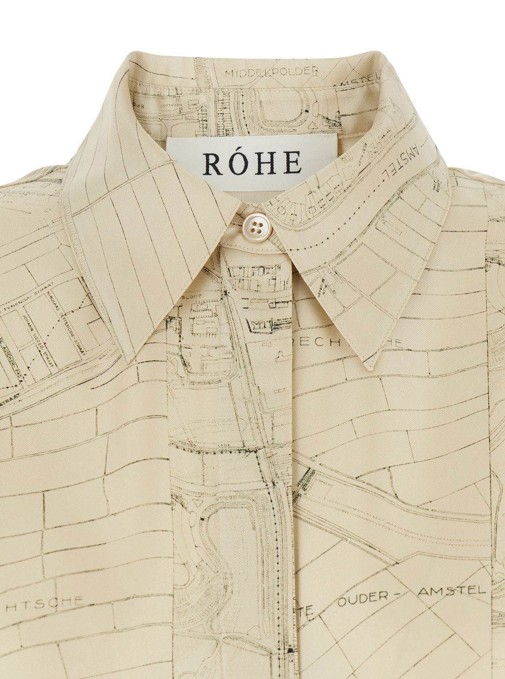 Rohe Dress with Cut-Out on the Back and All-Over Print in White Silk for Women Size M / US 6-8 / IT 42-44 - 3 Thumbnail