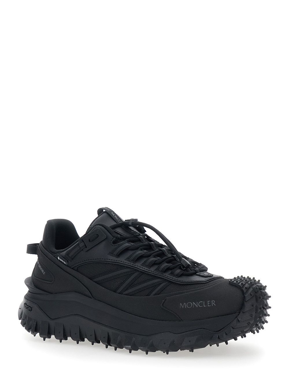 Moncler 'Trailgrip GTX' Black Low Top Sneakers with Logo Detail in Fabric Man Size US 10 / EU 43 - 2 Thumbnail