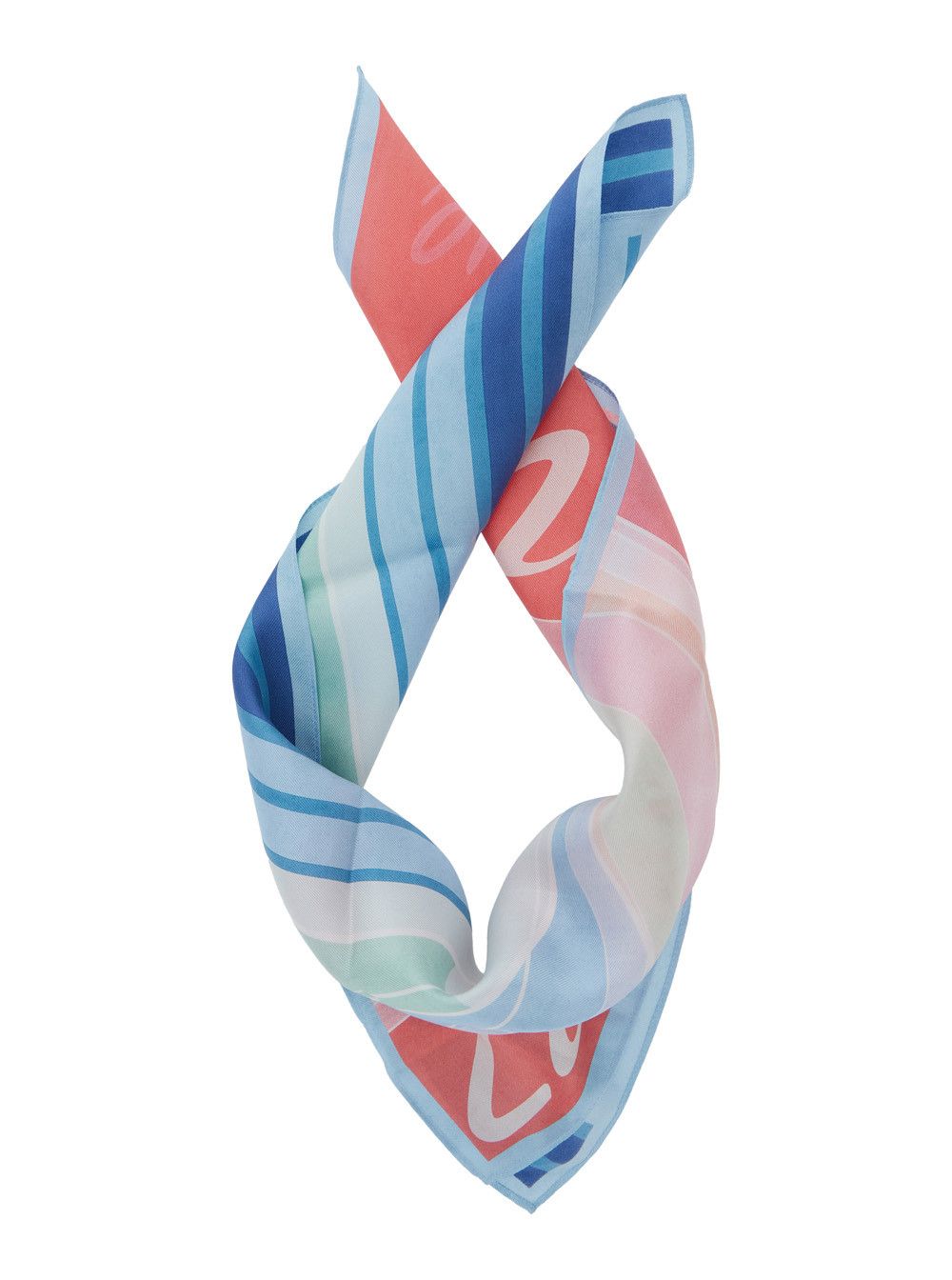 Longchamp Red Silk All-Over Print Scarf for Women Size ONE SIZE - 2 Thumbnail
