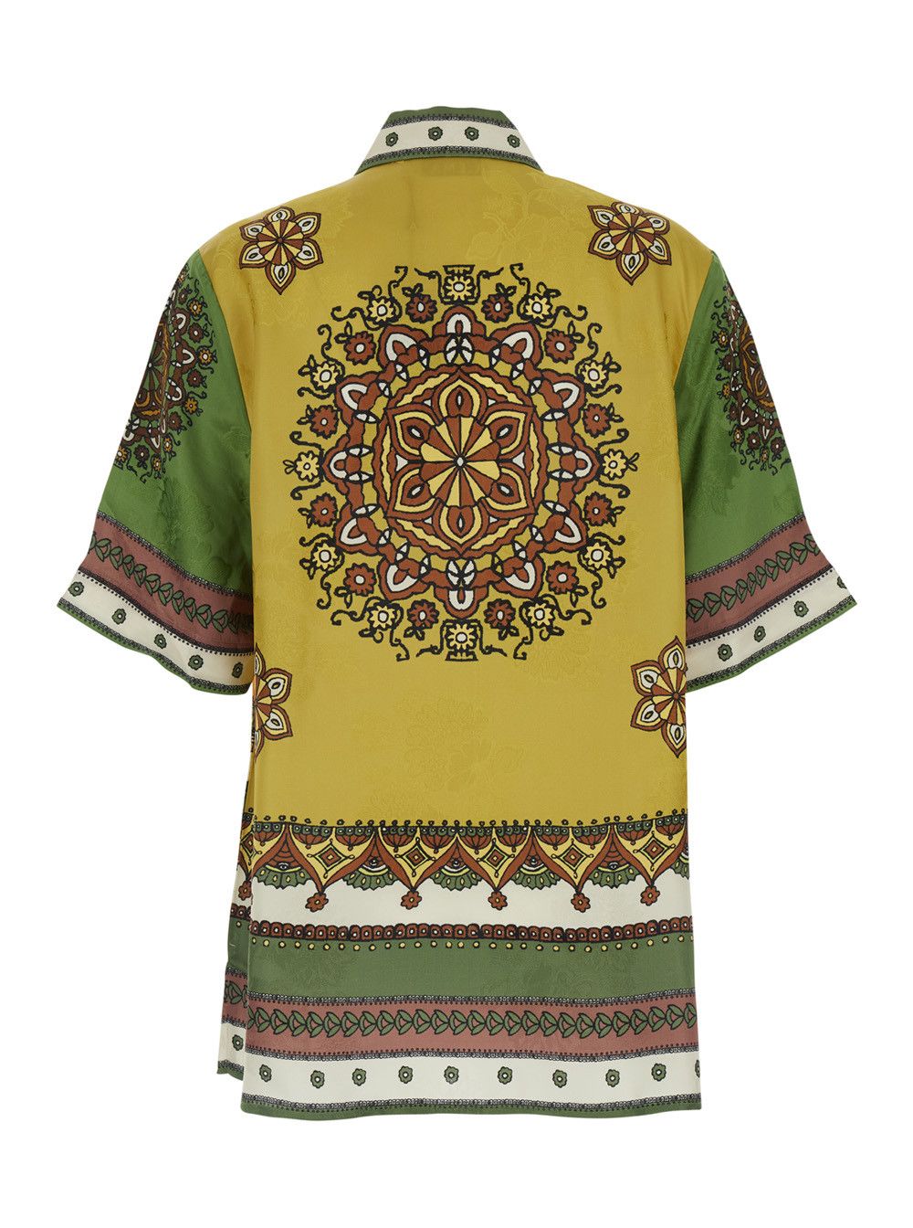 ALEMAIS 'Contina' Multicolor Shirt with Classic Collar and All-Over Geometric Print in Viscose for Women Size XS / US 0-2 / IT 36-38 - 2 Thumbnail