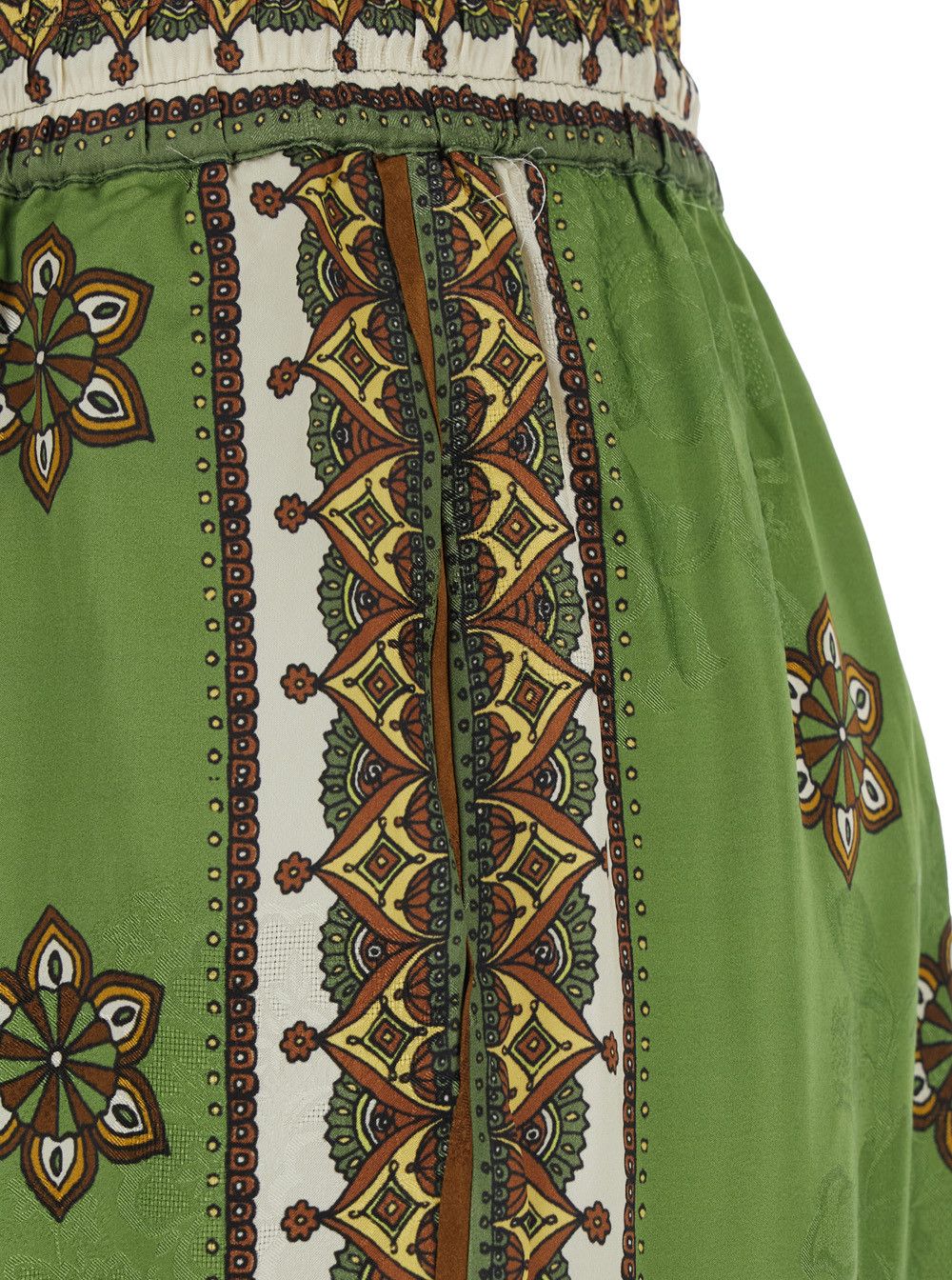 ALEMAIS 'Contina' Multicolor Pants with Elastic Waist and Drawstring and All-Over Print in Viscose for Women Size 28" / US 6 / IT 42 - 3 Thumbnail