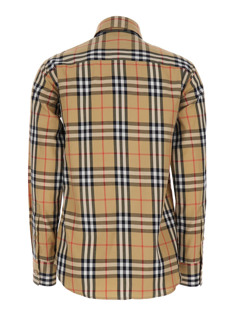 Burberry 'Emma' Beige Shirt with EKD Embroidery on the Front and All-Over Check Motif in Cotton Woman Size XS / US 0-2 / IT 36-38 - 2 Thumbnail