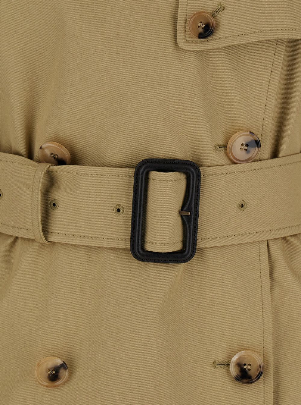 Burberry Bellemont Beige Cape with Classic Collar and Front Belt in Cotton for Women Size M / US 6-8 / IT 42-44 - 3 Thumbnail