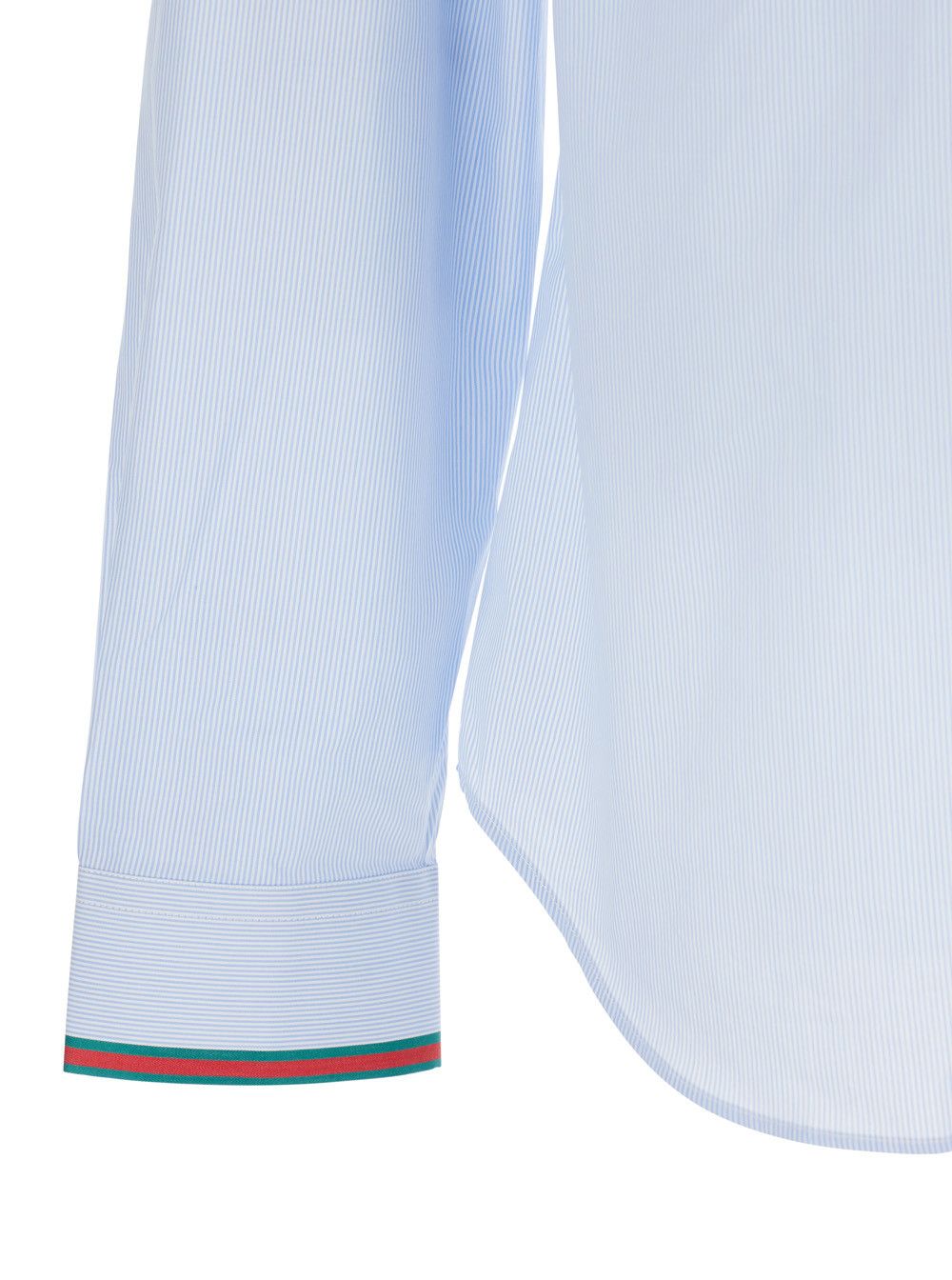 Gucci Light Blue Shirt with Classic Collar and Web Cuffs for Men Size US L / EU 52-54 / 3 - 3 Thumbnail