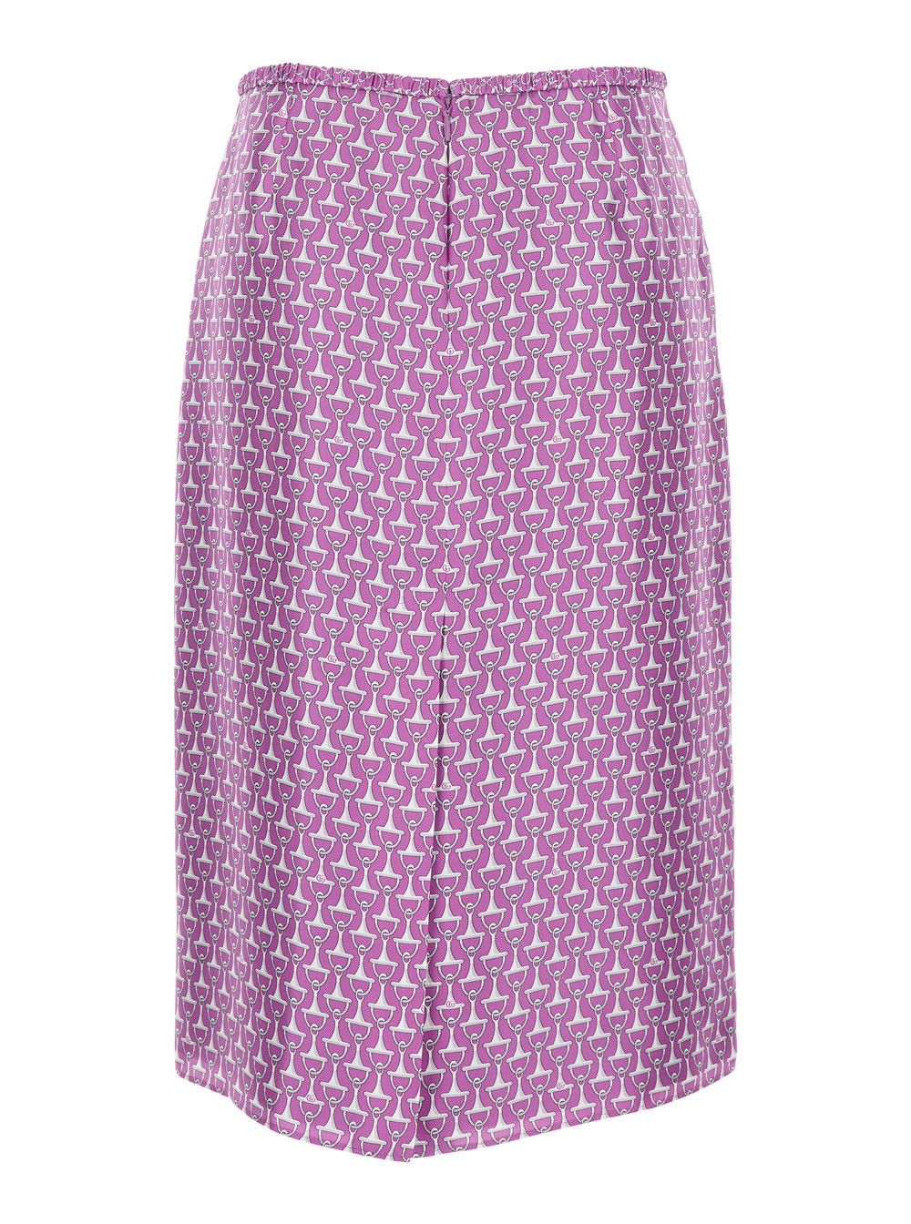 Gucci Purple Skirt with Front Logo Patch and All-Over Print for Women Size 28" / US 6 / IT 42 - 2 Thumbnail