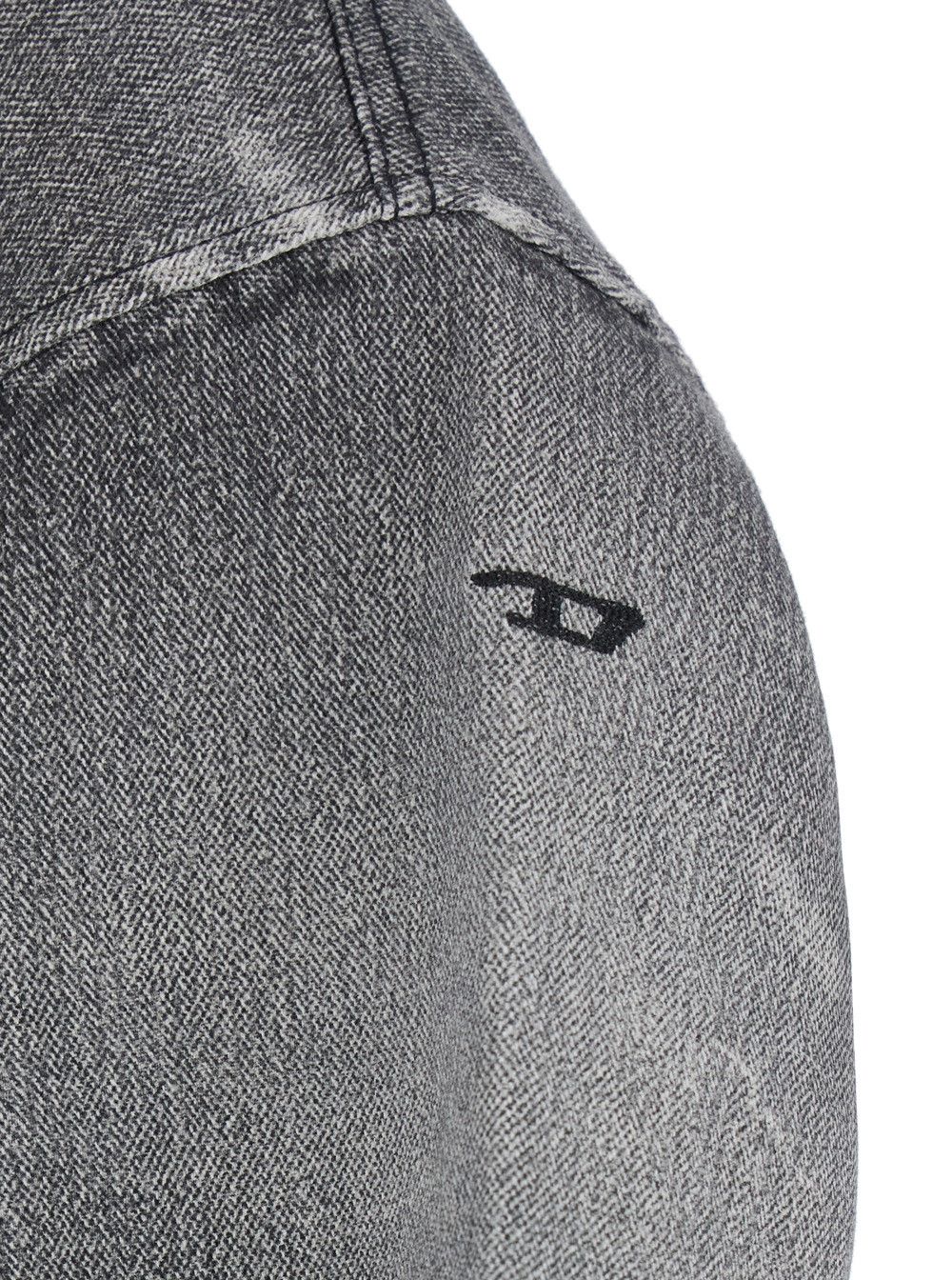 Diesel Grey Crew Neck T-Shirt with Dropped Shoulders and Faded Effect in Cotton Man Size US S / EU 44-46 / 1 - 3 Thumbnail