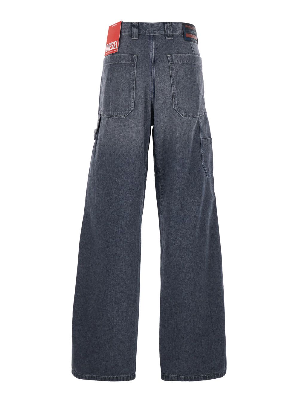 Diesel Grey Five-pocket design jeans with logo patch on the back in denim man Size US 34 / EU 50 - 2 Thumbnail