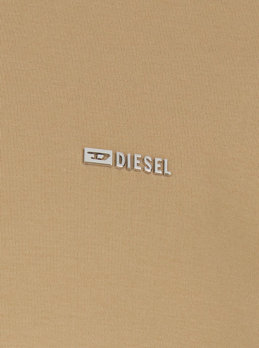 Diesel Beige T-Shirt 'T-ADJUST-MET' with Round Neck and Short Sleeves in Cotton for Men Size US XL / EU 56 / 4 - 3 Thumbnail