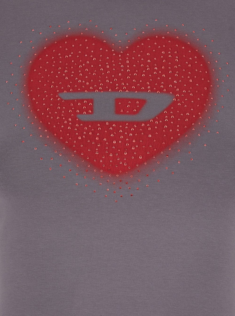 Diesel Gray T-shirt 'T-UNCUTIES-LONG-S5' with Round Neck and Long Sleeves in Women's Cotton Size L / US 10 / IT 46 - 3 Thumbnail