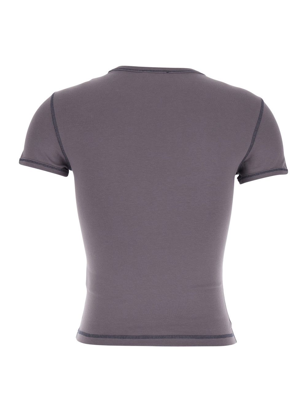 Diesel Gray T-shirt 'T-UNCUTIES-LONG-S5' with Round Neck and Long Sleeves in Women's Cotton Size L / US 10 / IT 46 - 2 Thumbnail