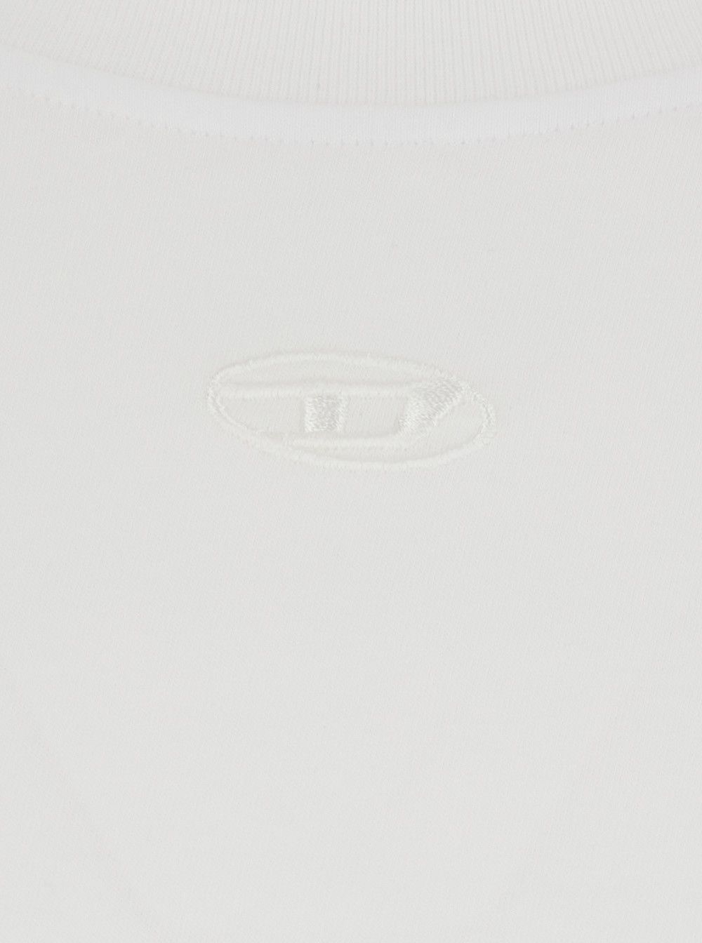 Diesel T-Shirt 'T-Lucien' with Tone-on-Tone Logo Patch on the Front in White Cotton for Men Size US XL / EU 56 / 4 - 3 Thumbnail