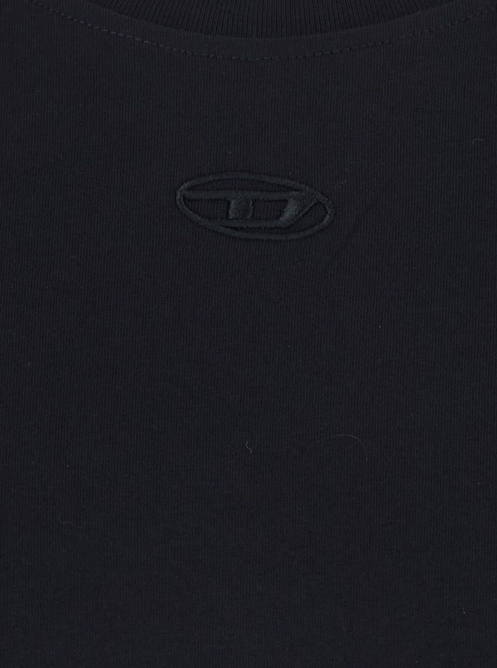 Diesel Black T-Shirt 'T-LUCIEN-IHBI' with Logo Print on the Front in Cotton for Men Size US M / EU 48-50 / 2 - 3 Thumbnail