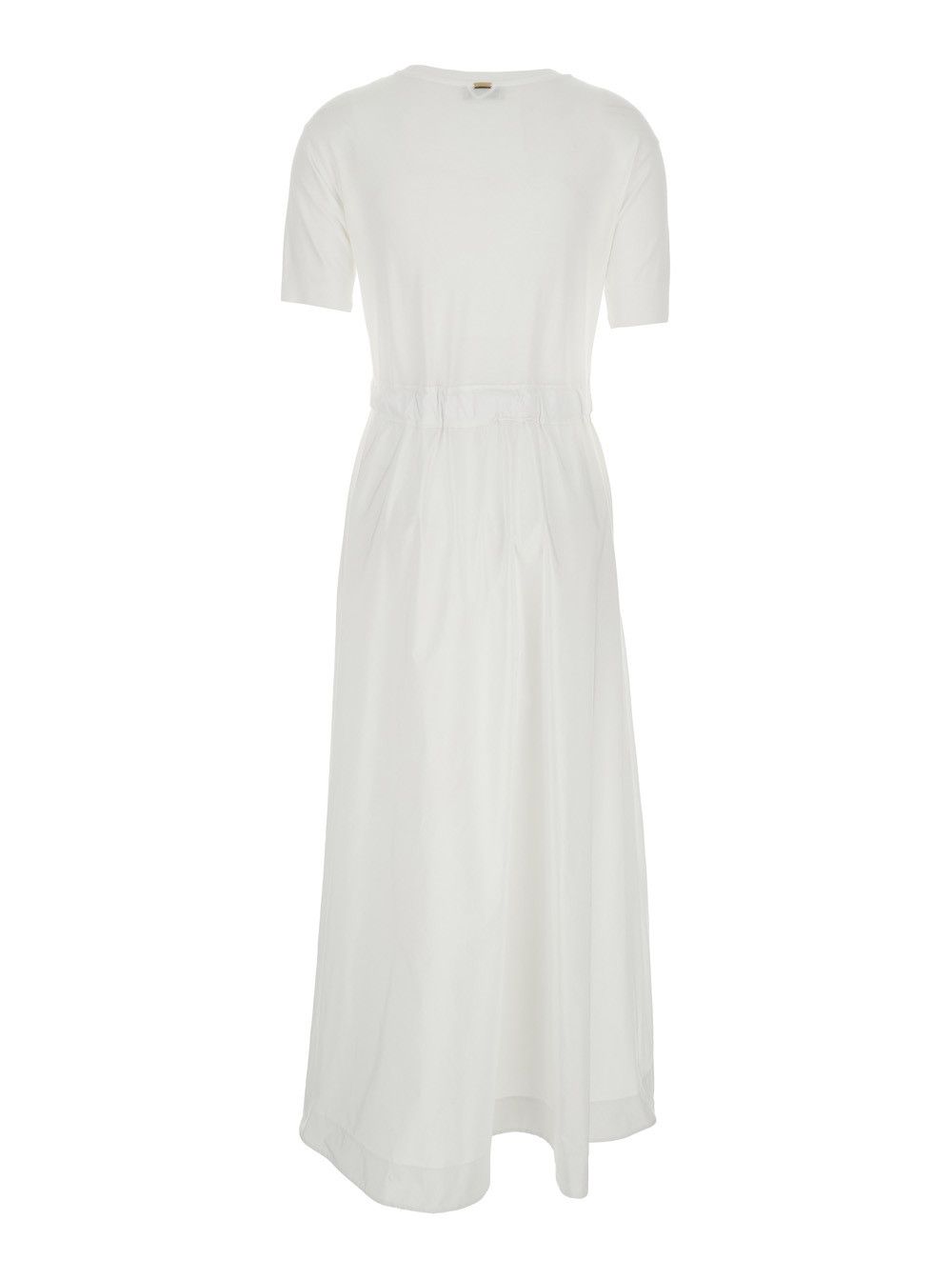 Herno Long Dress with Bow on the Front in White Tech Fabric for Women Size M / US 6-8 / IT 42-44 - 2 Thumbnail