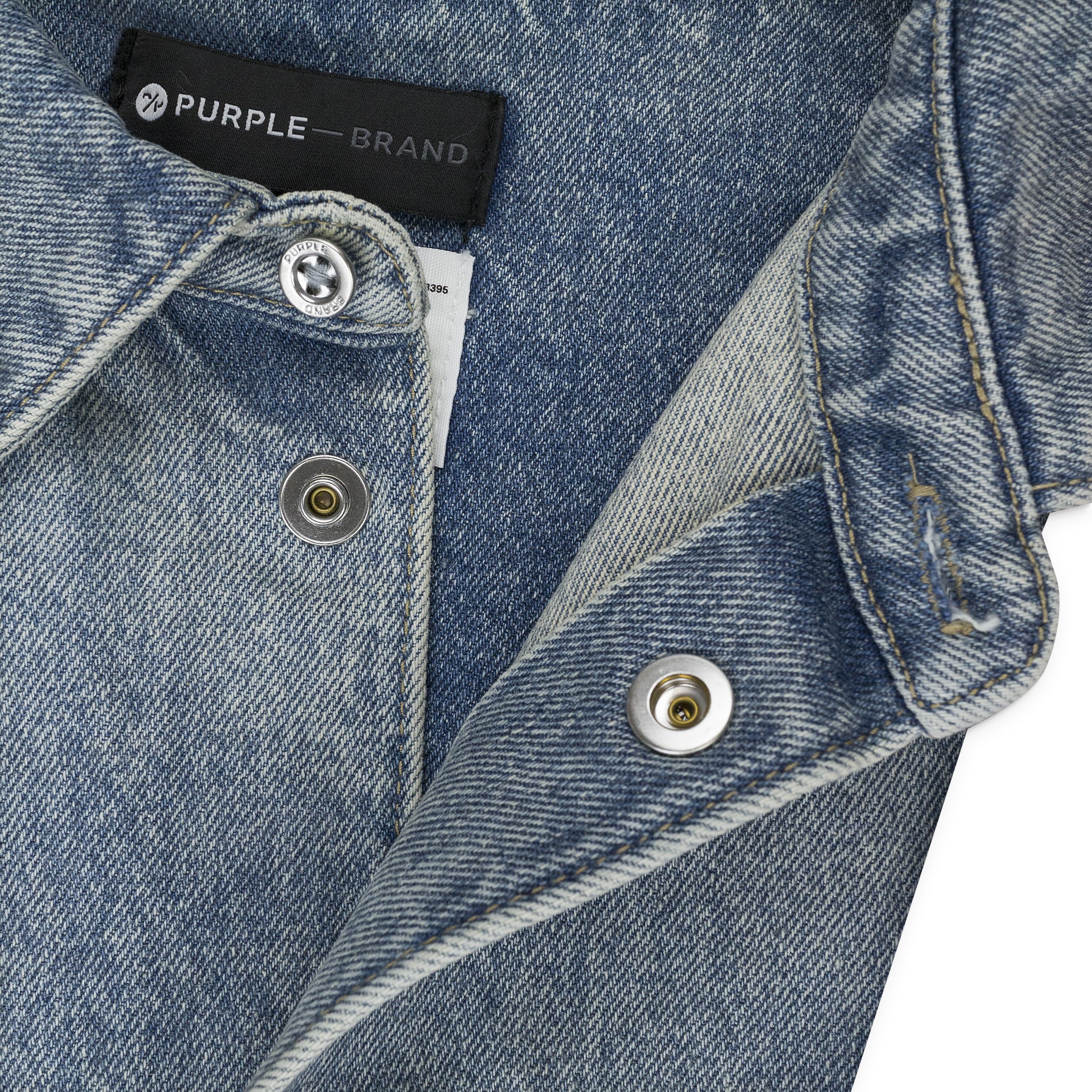 SNAP FRONT SHIRT JACKET Indigo DENIM JACKETS Size XS