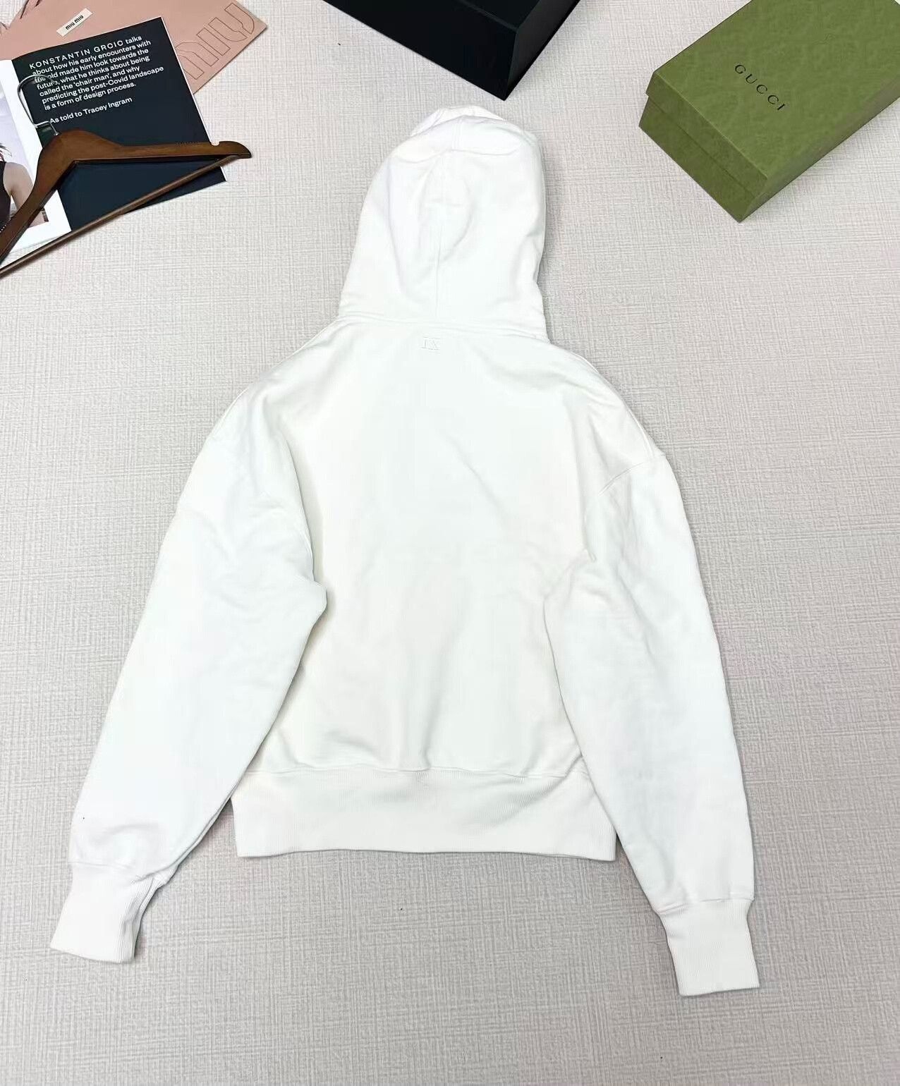 AMI AMI White Cotton Hooded Sweatshirt Size US S / EU 44-46 / 1 - 2 Thumbnail