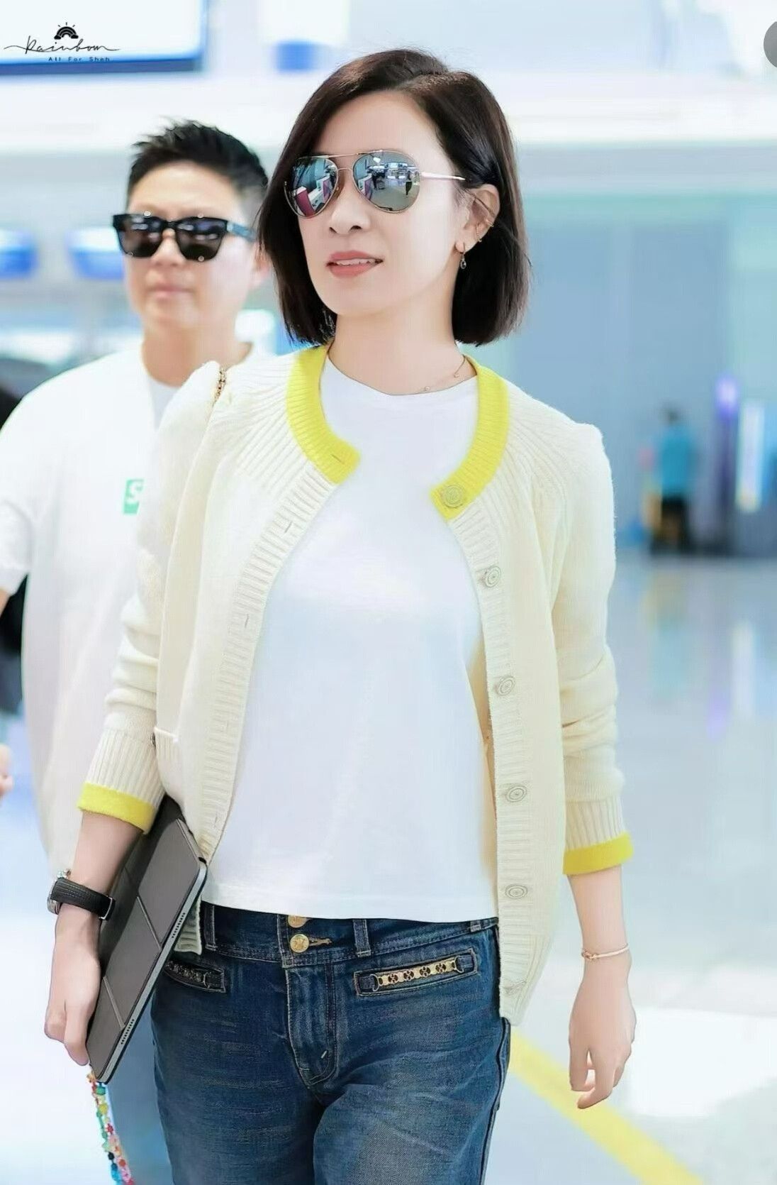 Chanel Chanel Cardigan Sweater with Yellow Trim Size XS / US 0-2 / IT 36-38 - 6 Thumbnail