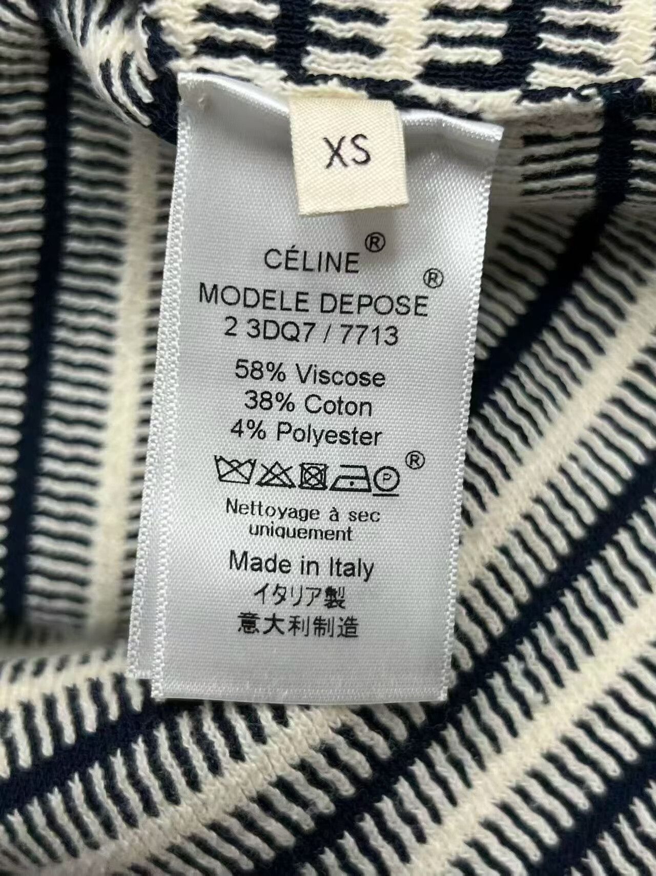 Celine Celine Striped Long Sleeve Knit Top Size XS / US 0-2 / IT 36-38 - 4 Thumbnail