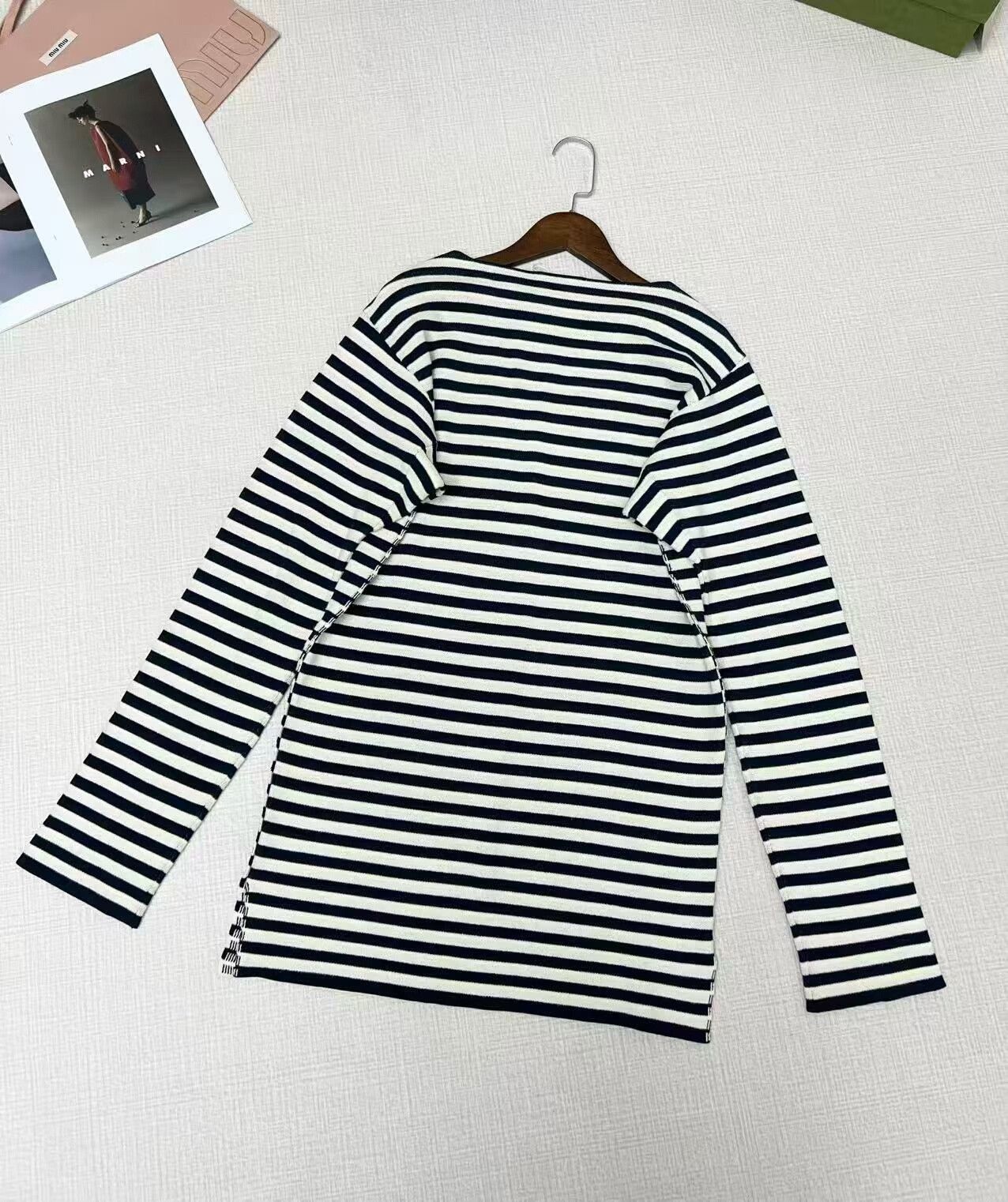 Celine Celine Striped Long Sleeve Knit Top Size XS / US 0-2 / IT 36-38 - 2 Thumbnail