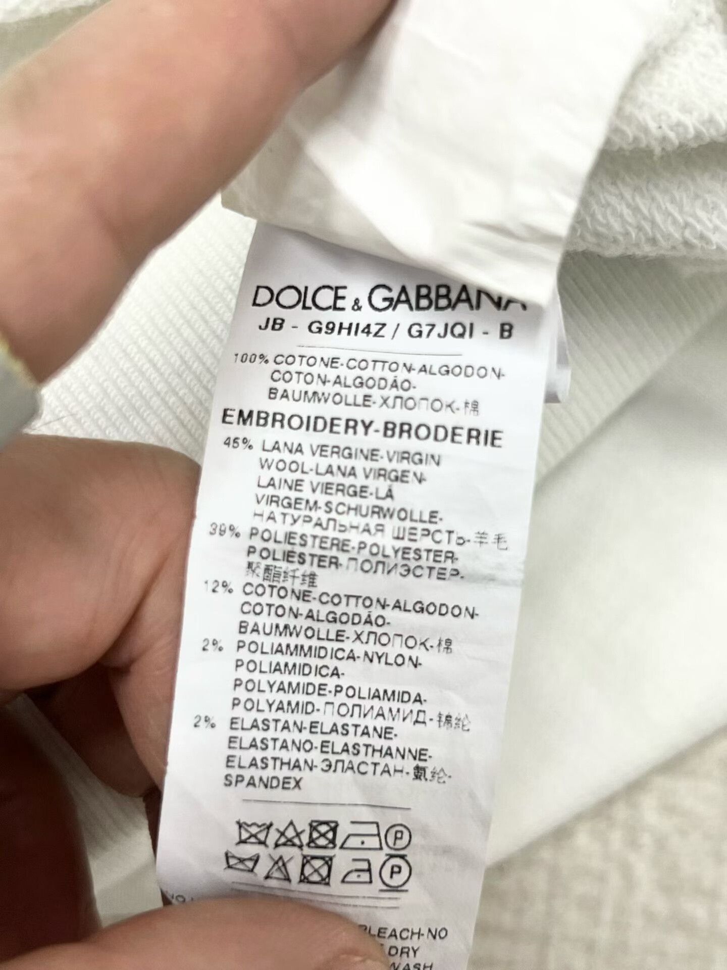 Dolce & Gabbana Dolce & Gabbana White Embroidered Hoodie Size US L / EU 52-54 / 3 - 4 Thumbnail