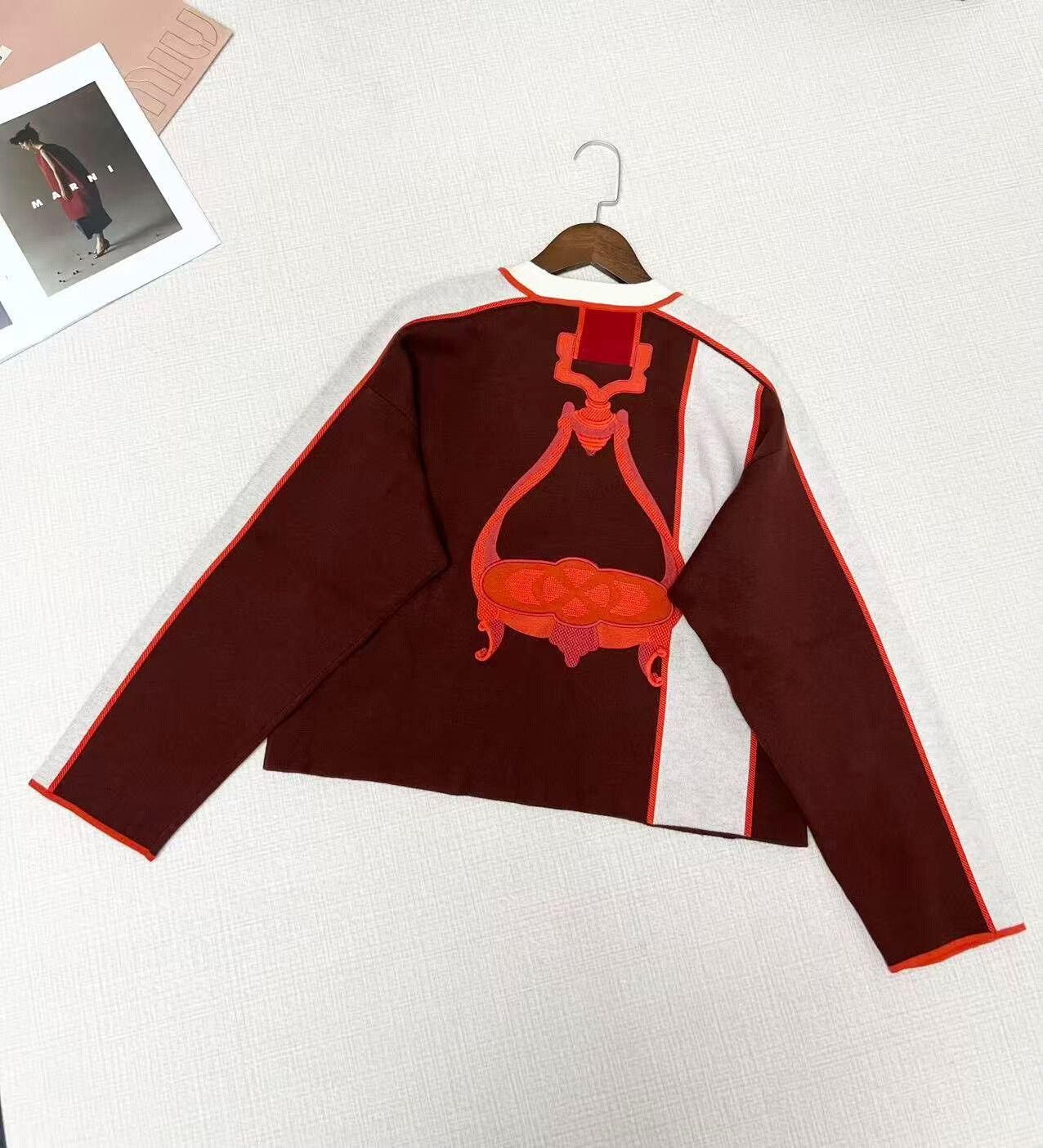 Hermes Hermes Wool Embroidery Long Sleeve Sweater Size XS / US 0-2 / IT 36-38 - 2 Thumbnail