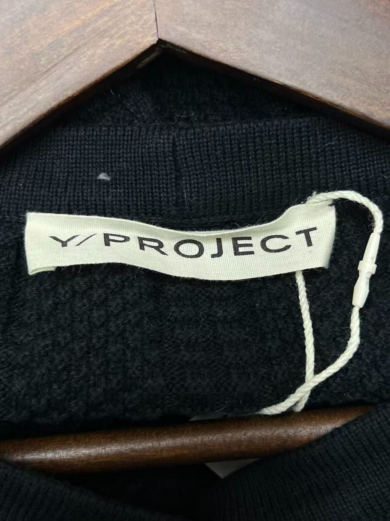 Y/Project Y/project Black Wool Knit Cardigan Size M / US 6-8 / IT 42-44 - 2 Thumbnail