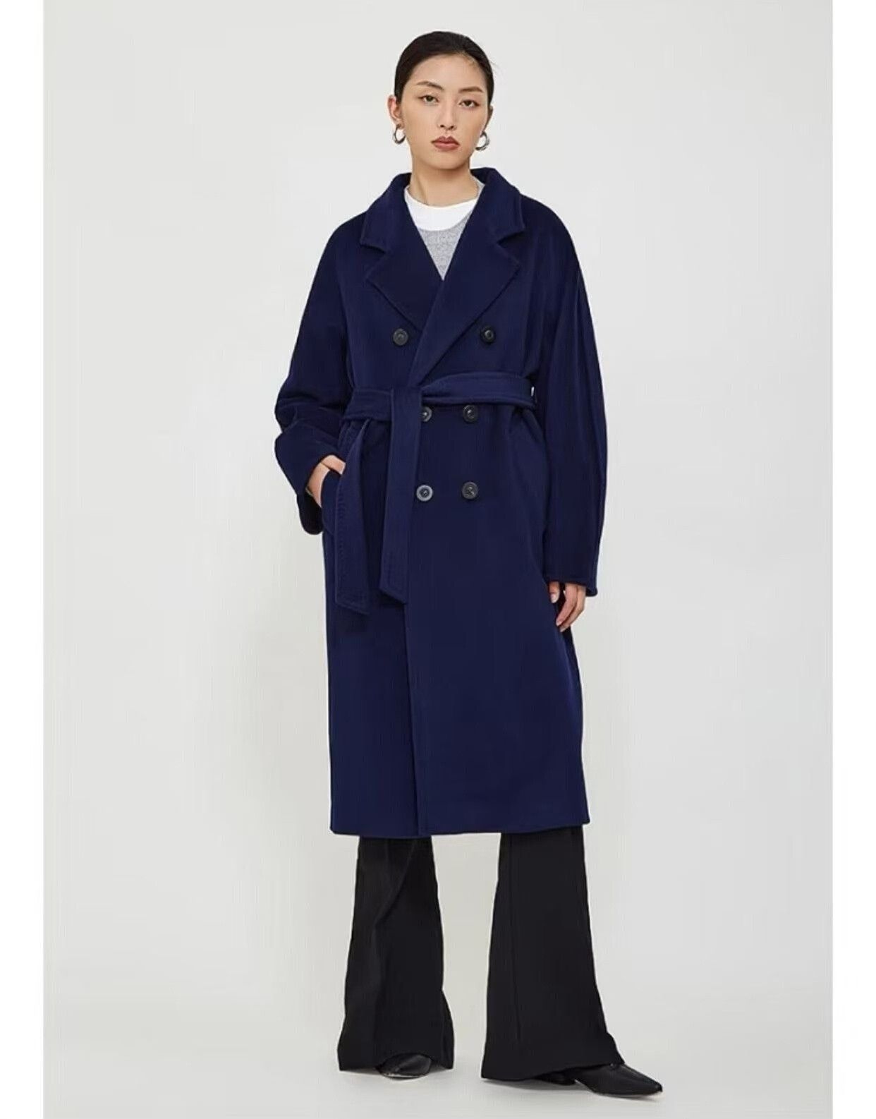 Max Mara Maxmara Blue Overcoat in Size 36 Size XS / US 0-2 / IT 36-38 - 5 Thumbnail