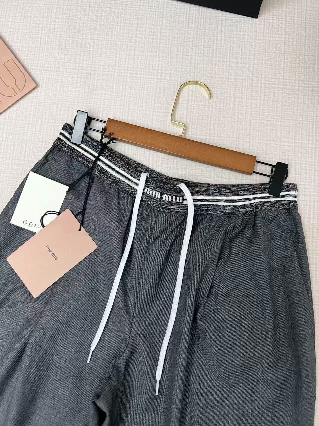 Miu Miu Miu Miu Gray Wool Pants Size 40 Size 40" / US 18 - 3 Thumbnail