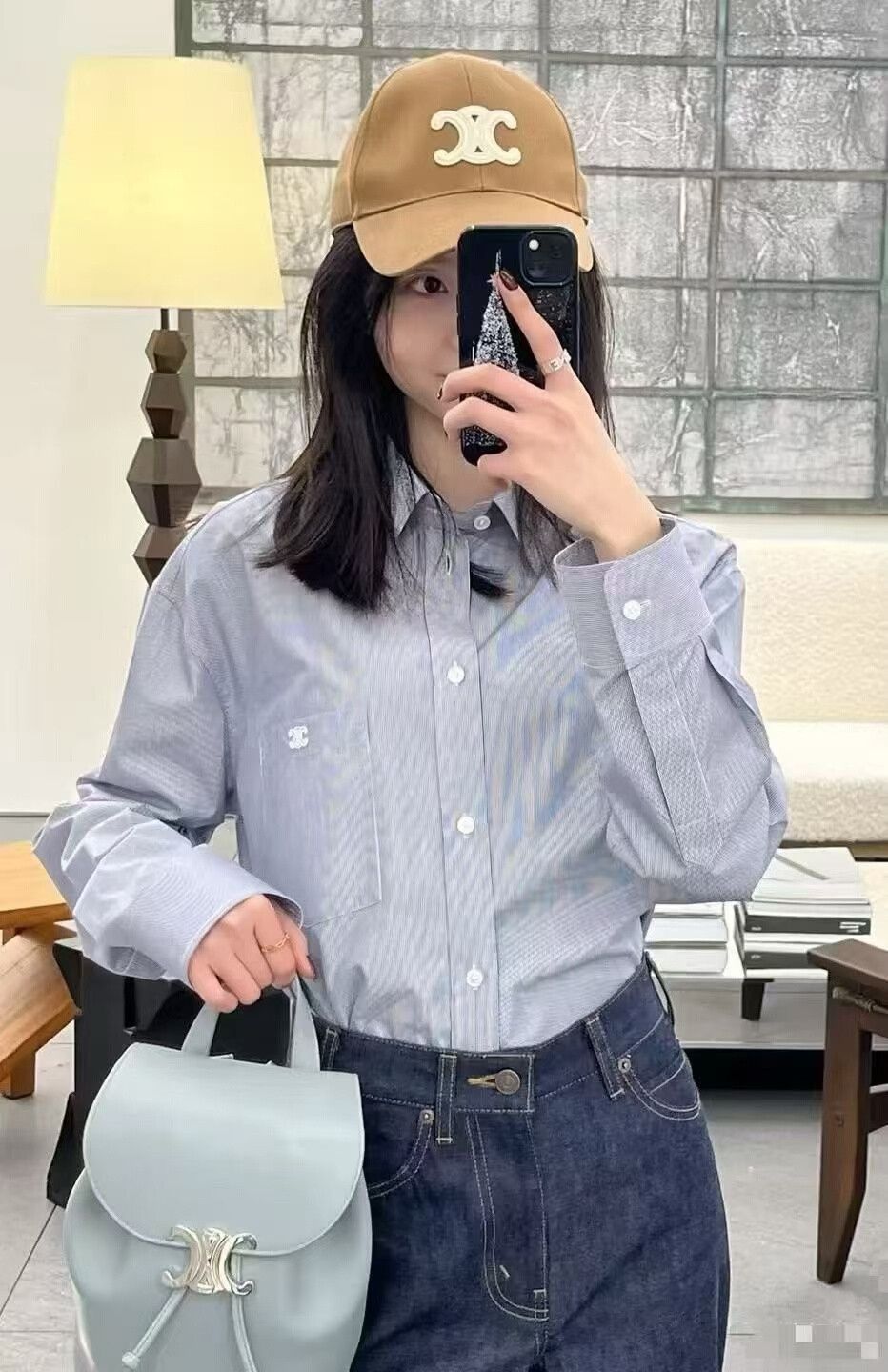 Celine Celine Striped Logo Shirt, Size 40 Size US XXS / EU 40 - 6 Thumbnail